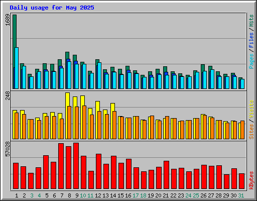 Daily usage for May 2025