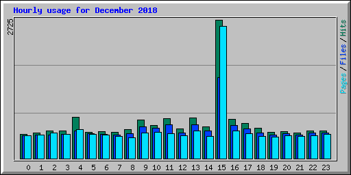 Hourly usage for December 2018