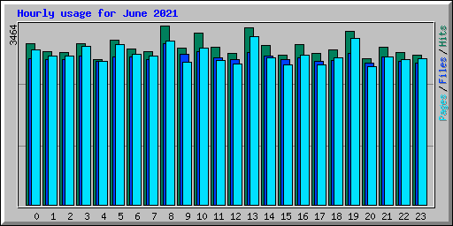 Hourly usage for June 2021