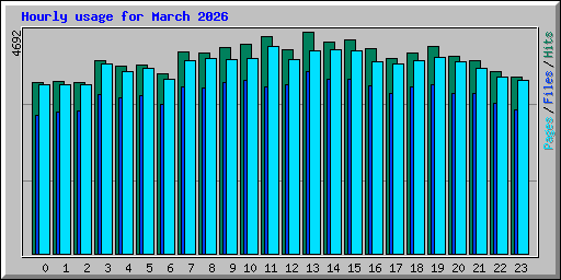 Hourly usage for March 2026