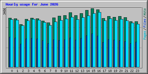 Hourly usage for June 2026